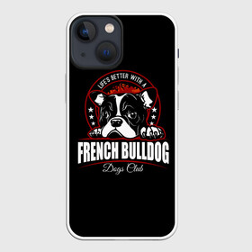 Чехол для iPhone 13 mini с принтом Французский Бульдог (French Bulldog) в Санкт-Петербурге,  |  | animal | bulldog | dog | french bulldog | french bulldog p | pit bull | бойцовская собака | бульдог | год собаки | друг человека | животное | зверь | кинолог | пёс | питбуль | собака французский бульдог | собаковод