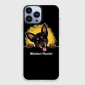 Чехол для iPhone 13 Pro Max с принтом Пинчер (Miniature Pinscher) в Санкт-Петербурге,  |  | animal | dog | german pinscher | min pi | miniature pinscher | pinscher | год собаки | друг человека | животное | зверь | кинолог | мин пин | миниатюрный пинчер | немецкий пинчер | пёс | пинчер | порода собак | собака