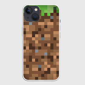Чехол для iPhone 13 с принтом ЗЕМЛЯ | DIRT | MINECRAFT в Санкт-Петербурге,  |  | block | box | dirt | minecraft | pixels | texture | биом | блок | земля | майнкрафт | пиксели | пиксельный | текстура