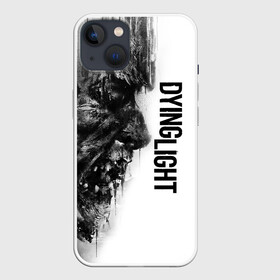 Чехол для iPhone 13 с принтом DYING LIGHT BLACK  WHITE ZOMBIE FACE в Санкт-Петербурге,  |  | apocalypsis | dying light | dying light 2 | dying light the following | haran | horror | kyle craig | monsters | survivor | zombie | апокалипсис | выживалка | даинг лайт | зомби | кайл крейн | монстры | харан