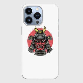 Чехол для iPhone 13 Pro с принтом Красный Шлем Самурая в Санкт-Петербурге,  |  | азия | аниме | бушидо | воин | дракон | катана | китай | корея | маска | меч | самурай | шлем | япония