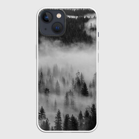 Чехол для iPhone 13 с принтом ТУМАННЫЙ ЛЕС | FOREST в Санкт-Петербурге,  |  | forest | деревья | дым | лес | мрачный лес | природа | туман