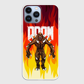 Чехол для iPhone 13 Pro Max с принтом DOOM IMP | FIRE AND MONSTER в Санкт-Петербурге,  |  | Тематика изображения на принте: demons | devil | doom | doom eternal | doom slayer | fire | hell | imp | ад | демон | демоны | дум | имп | огонь | фаер