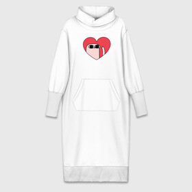 Платье удлиненное хлопок с принтом ketnipz сердце в Санкт-Петербурге,  |  | bean | bean ketnipz | heart | ketnipz | ketnipz heart | ketnipz mountain | ketnipz сердце | meme | memes | mountain | мем | мемы | сердце | фасолька | фасолька кетнипз