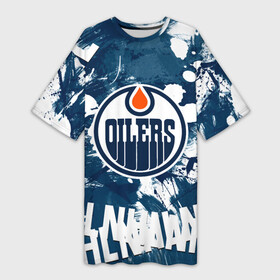 Платье-футболка 3D с принтом Эдмонтон Ойлерз  Edmonton Oilers в Санкт-Петербурге,  |  | edmonton | edmonton oilers | hockey | nhl | oilers | usa | нхл | ойлерз | спорт | сша | хоккей | шайба | эдмонтон | эдмонтон ойлерз