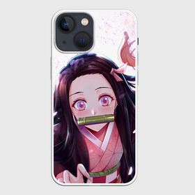 Чехол для iPhone 13 mini с принтом Незуко Камадо | Nezuko в Санкт-Петербурге,  |  | anime | demon slayer | kimetsu no yaiba | nezuko | аниме | камадо | клинок | клинок рассекающий демонов | манга | незуко | незуко камадо | рассекающий демонов