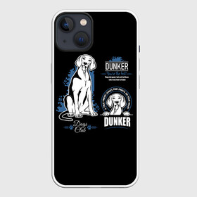 Чехол для iPhone 13 с принтом Дункер (Dunker) в Санкт-Петербурге,  |  | animal | dog | dunker dog | hound dog | norwegian hound | год собаки | гончая собака | друг человека | дункер | животное | зверь | кинолог | норвежская гончая | пёс | порода собак | собака | собака дункер | собаковод | щенок