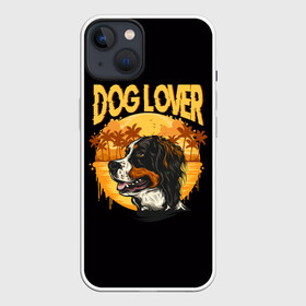 Чехол для iPhone 13 с принтом Любитель Собак (Dog Lover) в Санкт-Петербурге,  |  | anim | bernese mountain dog | bernese sheepdog | dog | бернская овчарка | бернский зенненхунд | год собаки | друг человека | животное | зверь | кинолог | овчарка | пастушья собака | пёс | порода собак