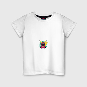 Детская футболка хлопок с принтом Pika game в Санкт-Петербурге, 100% хлопок | круглый вырез горловины, полуприлегающий силуэт, длина до линии бедер | pikachu | pokemon | squid game | игра кальмара | пикачу | покемон