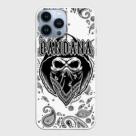 Чехол для iPhone 13 Pro Max с принтом BANDANA (SCULL) в Санкт-Петербурге,  |  | Тематика изображения на принте: bandana | bbt | big baby tape | kizaru | rap | trap | бандана | ббт | биг бейби тейп | кизару | реп | треп