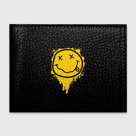 Обложка для студенческого билета с принтом NIRVANA LOGO SMILE, БРЫЗГИ КРАСОК в Санкт-Петербурге, натуральная кожа | Размер: 11*8 см; Печать на всей внешней стороне | band | cobain | face | kurt | logo | music | nirvana | rock | rocknroll | группа | кобейн | курт | лого | логотип | музыка | музыкальная | нирвана | рожица | рок | рокнролл | символ