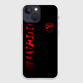 Чехол для iPhone 13 mini с принтом DUCATI BLACK RED LINE в Санкт-Петербурге,  |  | Тематика изображения на принте: ducati | italy | moto | motocycle | racing | sport | дукати | италия | мото | мотоспорт | мотоцикл | рейсинг | спорт