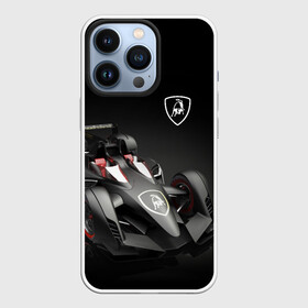 Чехол для iPhone 13 Pro с принтом Lamborghini F1 в Санкт-Петербурге,  |  | bolid | car | f1 | lamborghini | motorsport | power | prestige | автомобиль | болид | италия | ламборгини | мощь | престиж