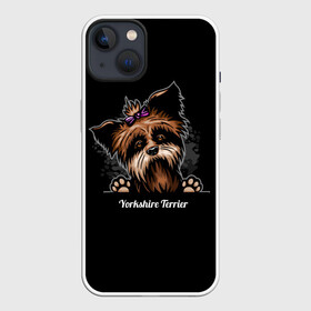 Чехол для iPhone 13 с принтом Собачка Йоркширский Терьер в Санкт-Петербурге,  |  | york | yorkshire terrier | год | друг человека | животное | зверь | йорк | йоркширский терьер | карманная собака | кость | мальтезе | мальтийская болонка | манчестер терьер | мини собачка | пёс | скайтерьер