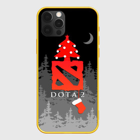 Чехол для iPhone 12 Pro с принтом Dota 2  С Новым годом в Санкт-Петербурге, силикон | область печати: задняя сторона чехла, без боковых панелей | christmas | dota 2 | fir forest | happy new year | logo | moon | multiplayer | night | pc game | tree with balls | ёлка с шариками | еловый лес | компьютерная игра | логотип | луна | многопользовательская | ночь | рождество | с новым годом