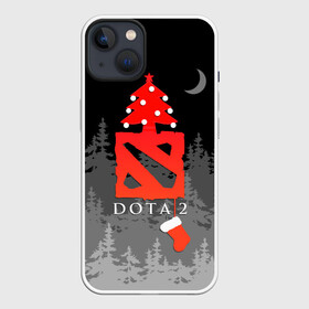 Чехол для iPhone 13 с принтом Dota 2  С Новым годом в Санкт-Петербурге,  |  | christmas | dota 2 | fir forest | happy new year | logo | moon | multiplayer | night | pc game | tree with balls | ёлка с шариками | еловый лес | компьютерная игра | логотип | луна | многопользовательская | ночь | рождество | с новым годом