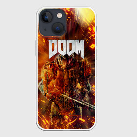 Чехол для iPhone 13 mini с принтом DOOMGAY GRUNGE FIRE в Санкт-Петербурге,  |  | doom | doom eternal | doom slayer | doomguy | slayer | дум | дум гай | думгай | солдат рока