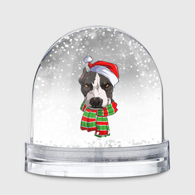 Игрушка Снежный шар с принтом Новогодний Питбуль   New Years Pit bull в Санкт-Петербурге, Пластик | Изображение внутри шара печатается на глянцевой фотобумаге с двух сторон | christmas | dog | pit bull | santa | дед мороз | зима | новый год | питбуль | рождество | санта | снег | снежинка | собака | собачка | щенок