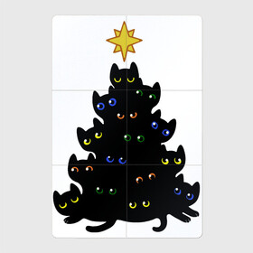 Магнитный плакат 2Х3 с принтом НовоКОТняя елка в Санкт-Петербурге, Полимерный материал с магнитным слоем | 6 деталей размером 9*9 см | animal | cat | christmas | new year | домашние | елка | елочка | ель | животные | звери | игрушки | коты | котэ | кошки | новый год | праздник | пушистая