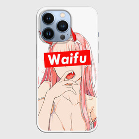 Чехол для iPhone 13 Pro с принтом Waifu  02 Darling in the Franxx в Санкт-Петербурге,  |  | 02 | anime girl | darling in the franxx | waifu | waifu material | zero two | аниме | вайфу | дарлинг во франксе | девушка с розовыми волосами | манга | милый во франксе | ноль два | розовые волосы | тян