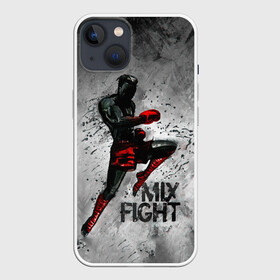 Чехол для iPhone 13 с принтом MIX FIGHT в Санкт-Петербурге,  |  | fight | ufc | бокс | боксер | борьба | кикбоксер | хабиб