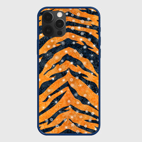 Чехол для iPhone 12 Pro Max с принтом Новогодняя шкура тигра в Санкт-Петербурге, Силикон |  | 2022 | новый год | оранжевый | полосатый | полоски | полосы | снег | снежинки | тгриный | тигр