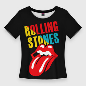 Женская футболка 3D Slim с принтом Роллинг Стоунз  Rolling Stones в Санкт-Петербурге,  |  | heavy metal | metal | rock | rolling | rolling stones | stones | trash metal | губы | квартет | метал | рок | рок группа | рок группы | роллинг стоунз | трэш метал | хеви метал | язык