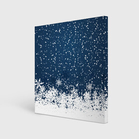 Холст квадратный с принтом Snow в Санкт-Петербурге, 100% ПВХ |  | background | snow | snowflakes | texture | winter | зима | снег | снежинки | текстура | фон