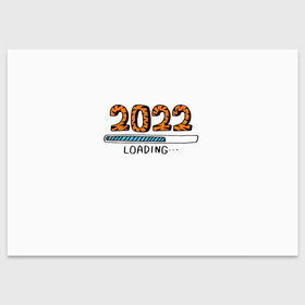 Поздравительная открытка с принтом 2022 загрузка в Санкт-Петербурге, 100% бумага | плотность бумаги 280 г/м2, матовая, на обратной стороне линовка и место для марки
 | 2022 | 22 | color | download | figures | is | new | of | second | symbol | the | tiger | twenty | world | year | второй | год | года | двадцать | загрузка | загрузки | мира | нового | новый | окрас | полоса | прогрузка | символ | тигр | тигриный | цифры