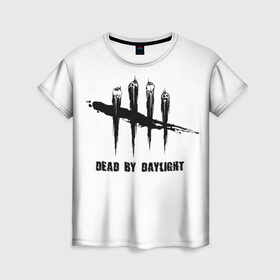 Женская футболка 3D с принтом DEAD BY DAYLIGHT (FLO) в Санкт-Петербурге, 100% полиэфир ( синтетическое хлопкоподобное полотно) | прямой крой, круглый вырез горловины, длина до линии бедер | популярное | психоделика | смысл | хайп | чепер