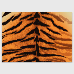 Поздравительная открытка с принтом ТИГРИНАЯ ШКУРА в Санкт-Петербурге, 100% бумага | плотность бумаги 280 г/м2, матовая, на обратной стороне линовка и место для марки
 | 2022 | christmas | merry | new | tiger | year | год | животные | новый | рождество | текструа | тигр | тигра | тигриная | тигровая | шерсть