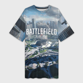 Платье-футболка 3D с принтом Battlefield 2042  КАЛЕЙДОСКОП в Санкт-Петербурге,  |  | 2042 | action | art | battlefield | dice | game | map | shooter | арт | батла | батлфилд | война | калейдоскоп | карта | шутер
