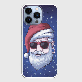 Чехол для iPhone 13 Pro с принтом САНТА ХИПСТЕР | SANTA HIPSTER в Санкт-Петербурге,  |  | 2022 | bad | christmas | cold | dab | dub | hipster | klaus | merry | new | santa | snow | winter | year | год | даб | зима | клаус | мороз | новый | рождество | санта | снег | тигр | тигра | хипстер | холод