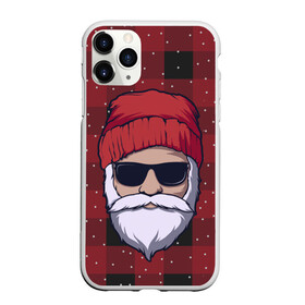 Чехол для iPhone 11 Pro матовый с принтом SANTA HIPSTER | САНТА ХИПСТЕР в Санкт-Петербурге, Силикон |  | 2022 | bad | christmas | cold | dab | dub | hipster | klaus | merry | new | santa | snow | winter | year | год | даб | зима | клаус | мороз | новый | рождество | санта | снег | хипстер | холод