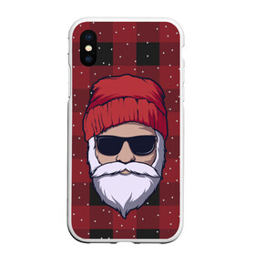 Чехол для iPhone XS Max матовый с принтом SANTA HIPSTER | САНТА ХИПСТЕР в Санкт-Петербурге, Силикон | Область печати: задняя сторона чехла, без боковых панелей | 2022 | bad | christmas | cold | dab | dub | hipster | klaus | merry | new | santa | snow | winter | year | год | даб | зима | клаус | мороз | новый | рождество | санта | снег | хипстер | холод