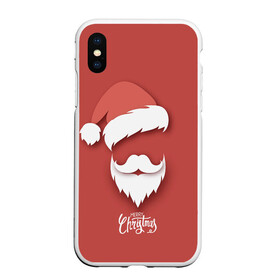 Чехол для iPhone XS Max матовый с принтом Merry Christmas | Счастливого Рождества в Санкт-Петербурге, Силикон | Область печати: задняя сторона чехла, без боковых панелей | 2022 | christmas | cold | klaus | merry | new | santa | winter | year | борода | год | дед | зима | клаус | мороз | новый | рождество | санта | тигра | холод