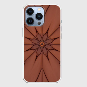 Чехол для iPhone 13 Pro с принтом Абстрактный цветок. Оранжевый. 1 29. в Санкт-Петербурге,  |  | abstraction | brown | flower | fractal | orange | pattern | абстракция | коричневый | оранжевый | узор | фрактал | цветок