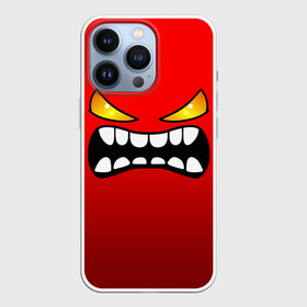 Чехол для iPhone 13 Pro с принтом GEOMETRY DASH FACE DEMON в Санкт-Петербурге,  |  | 2d | arcade | demon | game | geometry dash | meltdown | robtop | smile | аркада | геометрический тире | демон | раннер | смайлы | эмоции