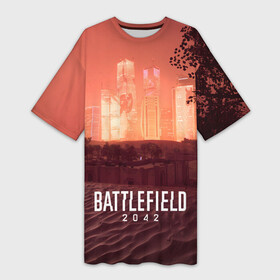 Платье-футболка 3D с принтом Battlefield 2042  Песочные часы в Санкт-Петербурге,  |  | 2042 | art | battlefield | dice | game | батла | батлфилд | война | город | закат | карта | песочные | пустыня | часы | шутер