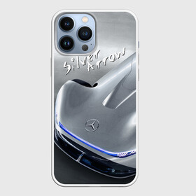 Чехол для iPhone 13 Pro Max с принтом Mercedes Benz EQ Silver Arrow Concept в Санкт-Петербурге,  |  | arrow | car | concept | germany | mercedes benz | motorsport | power | silver | автомобиль | автоспорт | германия | мерседес | мощь | стрела