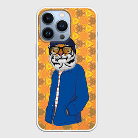 Чехол для iPhone 13 Pro с принтом Стильный Тигр в очках  фурри в Санкт-Петербурге,  |  | Тематика изображения на принте: furry | low poly | tiger | восточный тигр | год тигра | кошка | лоу поли | тигр | тигренок | фурри