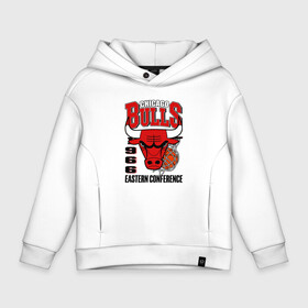 Детское худи Oversize хлопок с принтом Chicago Bulls NBA. в Санкт-Петербурге, френч-терри — 70% хлопок, 30% полиэстер. Мягкий теплый начес внутри —100% хлопок | боковые карманы, эластичные манжеты и нижняя кромка, капюшон на магнитной кнопке | basketball | bulls | champion | chicago | nba | red | sport | usa | булз | быки | джордан | красный | логотип | нба | спорт | сша | чемпион | чикаго