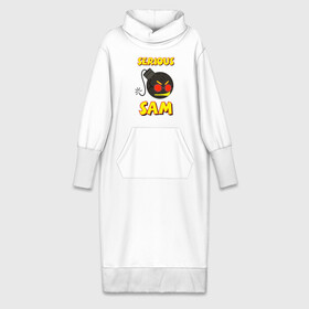 Платье удлиненное хлопок с принтом Serious Sam Bomb Logo в Санкт-Петербурге,  |  | bomb | serious sam | бомба | динамит | крутой сэм | сем | сериос сем | сериос сэм | сириус сэм | сэм