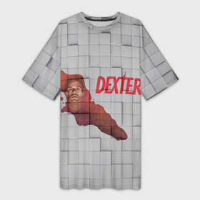 Платье-футболка 3D с принтом Dexter Morgan  Пятна крови в Санкт-Петербурге,  |  | dexter сериал | декстер | декстер судмедэксперт | кровь | майкл си холл декстер | охотник за преступниками