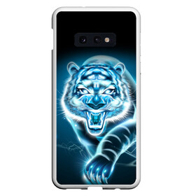 Чехол для Samsung S10E с принтом НЕНОНОВЫЙ ТИГР 2022 | NEON TIGER NEW YEAR в Санкт-Петербурге, Силикон | Область печати: задняя сторона чехла, без боковых панелей | 2022 | beast | merry christmas | new year | red bow | santa hat | snow | tiger | winter | winter is coming | year of the tiger | год тигра | дед мороз | животные | звери | зверь | зима | зима 2022 | зима близко | новог | новогодни