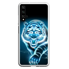 Чехол для Honor 20 с принтом НЕНОНОВЫЙ ТИГР 2022 | NEON TIGER NEW YEAR в Санкт-Петербурге, Силикон | Область печати: задняя сторона чехла, без боковых панелей | 2022 | beast | merry christmas | new year | red bow | santa hat | snow | tiger | winter | winter is coming | year of the tiger | год тигра | дед мороз | животные | звери | зверь | зима | зима 2022 | зима близко | новог | новогодни