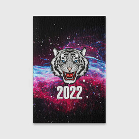 Обложка для паспорта матовая кожа с принтом ЧЁРНЫЙ ТИГР НОВЫЙ ГОД 2022   GRAY TIGER NEW YEAR в Санкт-Петербурге, натуральная матовая кожа | размер 19,3 х 13,7 см; прозрачные пластиковые крепления | Тематика изображения на принте: 2022 | beast | merry christmas | new year | red bow | santa hat | snow | tiger | winter | winter is coming | year of the tiger | год тигра | дед мороз | животные | звери | зверь | зима | зима 2022 | зима близко | новог | новогодни