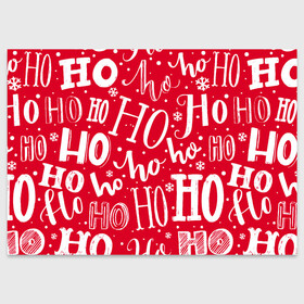 Поздравительная открытка с принтом HO HO HO Новогодняя в Санкт-Петербурге, 100% бумага | плотность бумаги 280 г/м2, матовая, на обратной стороне линовка и место для марки
 | 2021 | 2022 | christmas | happy | ho ho ho | merry | merry christmas | new year | santa | snow | sweater | ugly christmas | winter | зима | новогодний | новогодняя | новый год | рождественский | рождественский свитер | рождество | санта | свитер