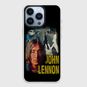 Чехол для iPhone 13 Pro с принтом The Beatles John Lennon. в Санкт-Петербурге,  |  | Тематика изображения на принте: beatles | blues | british | imagine | john | lennon | liverpool | music | retro | rock | битлз | британия | джон | леннон | музыка | ретро | рок | четверка