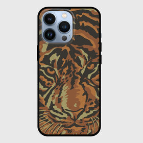 Чехол для iPhone 13 Pro с принтом Морда тигра на весь экран в Санкт-Петербурге,  |  | большая кошка | год тигра | животное | полосы | тигр | хищник